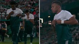 Kylian Mbappé och Vinicius Junior dolde budskapet på tröjorna