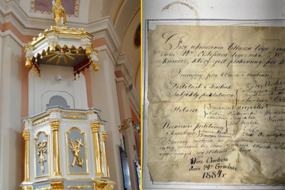 Kapsuła czasu w ambonie. Niezwykłe odkrycie w kościele na Mazowszu