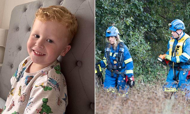 Desperate search continues into second day to find partially deaf and non-verbal boy, three, who got away from his gran…