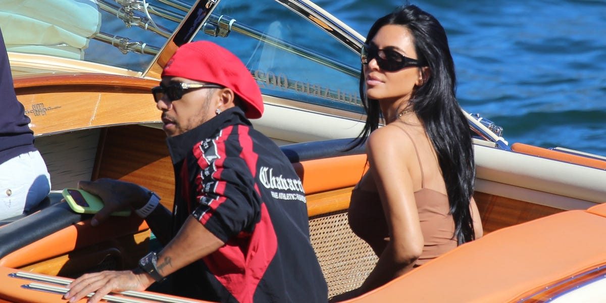 Kim Kardashian and Lewis Hamilton Give Us a Sporty Take on Gondola Style
