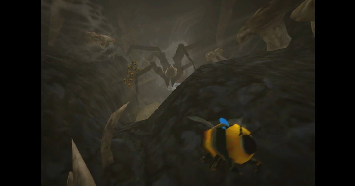 Low poly horror Tumblebee combines the joy of tumbling bees with the not-joy of being chased by huge spiders