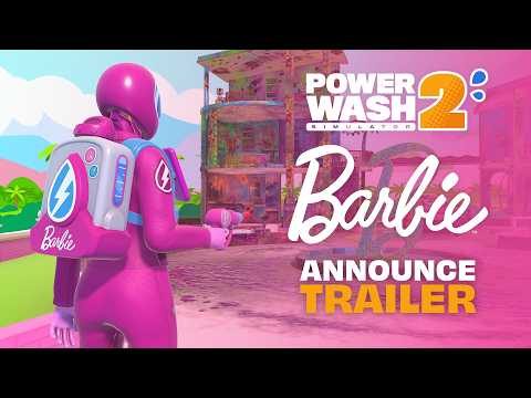 Barbie blir högtryckstvättare i PowerWash Simulator 2