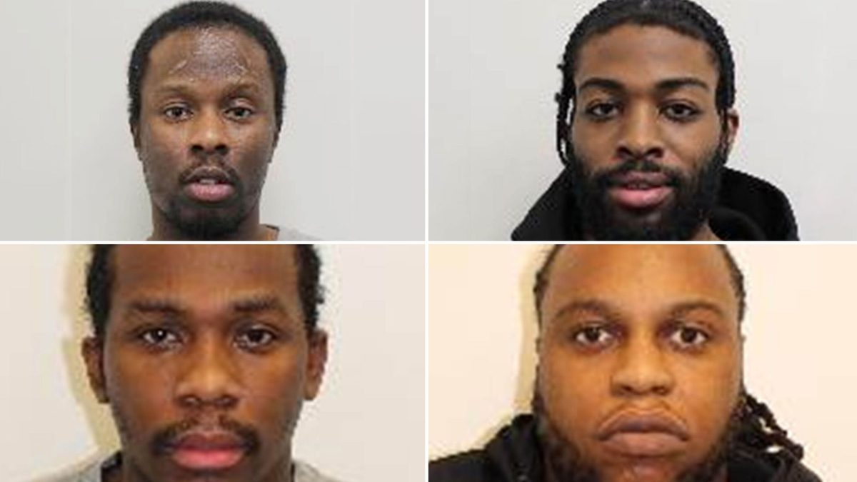 Four jailed after tear gas sprayed into an airport lift - causing some to vomit blood