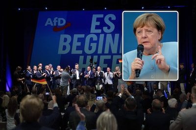 Merkel roept Duitsers op om vrijheid en democratie te verdedigen na succes AfD