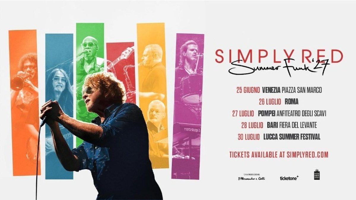 Simply Red, cinque date in Italia per il tour Summer Funk '27