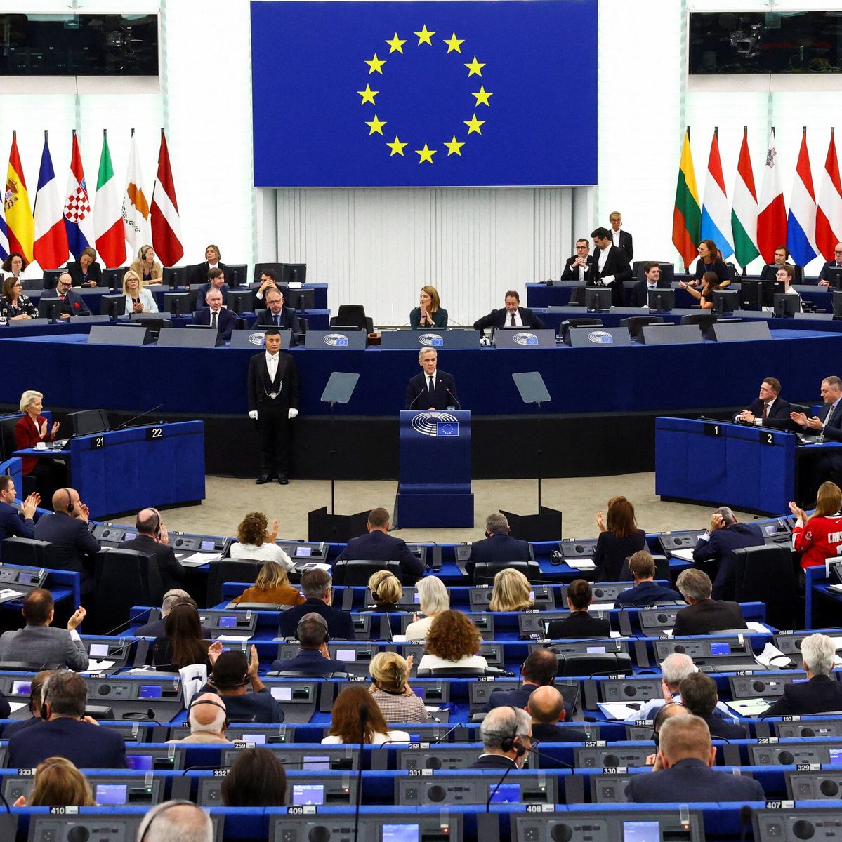 Carney Calls for E.U.-Canada Pact Amid ‘Ferocious Storm’