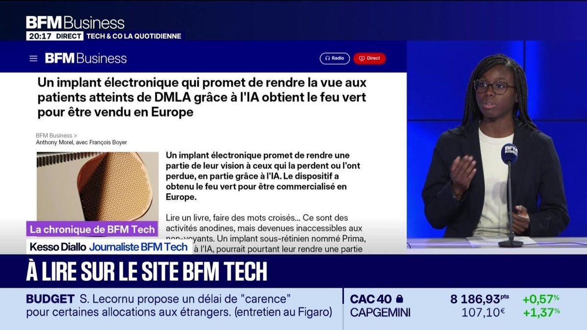 À lire sur le site Tech&Co : Un implant électronique qui promet de rendre la vue aux patients atteints de DMLA grâce à…