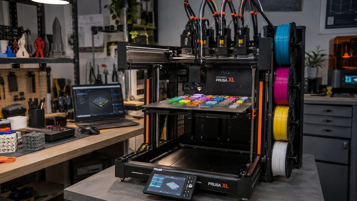 Prusa rivoluziona la stampa 3D, ecco come ottiene 45 colori con 5 bobine