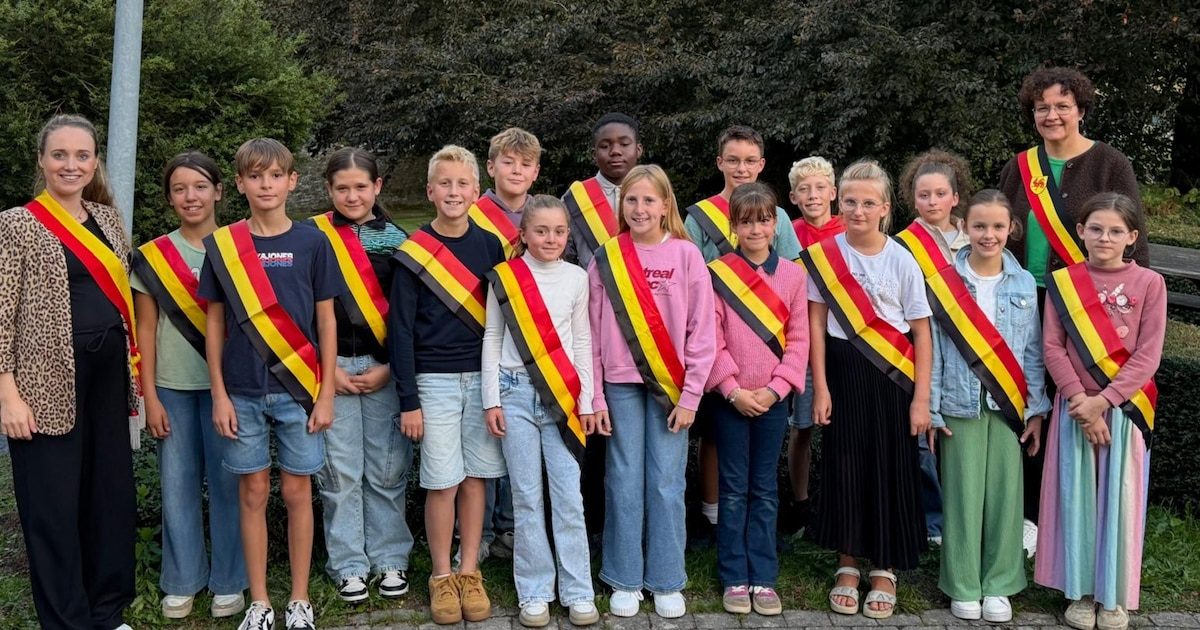 Nouveau conseil communal des enfants à Gouvy : Aline, Anna, Noa, Sasha, Chloé, Gabriel et Loélia ont prêté serment