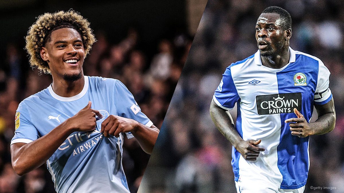 "Hij speelde nog nooit als 9": 17-jarige Floyd Samba - zoon van - charmeert fans met 2 goals bij City-debuut