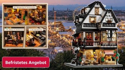 Anzeige: Oktoberfest aus 3.246 Klemmbausteinen: Wirtshaus fällt bei Amazon auf 4,2 Cent pro Teil