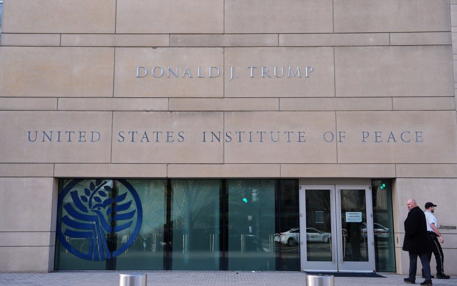 Former Institute of Peace board members ask court to stop addition of Trump name to headquarters