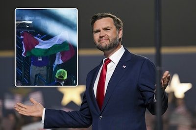 JD Vance haalt uit naar betoger met Mexicaanse en Palestijnse vlag: ‘Ga er dan heen, ik betaal je vliegticket’
