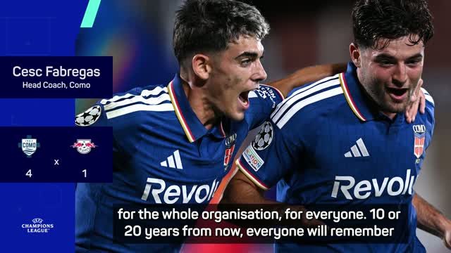 Fàbregas geniet 'vijf minuten' van historische Como-avond