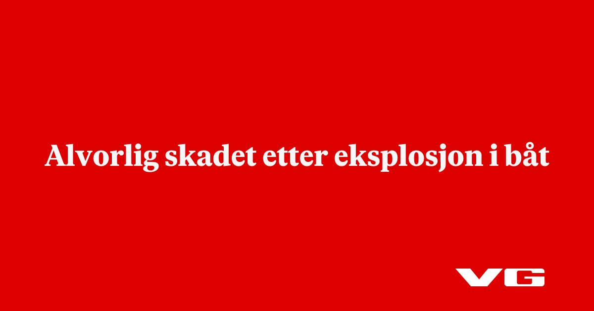 En til sykehus etter eksplosjon i båt
