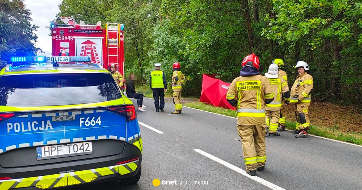 Tragedia na DK43 koło Wielunia. Nie żyje jedna osoba