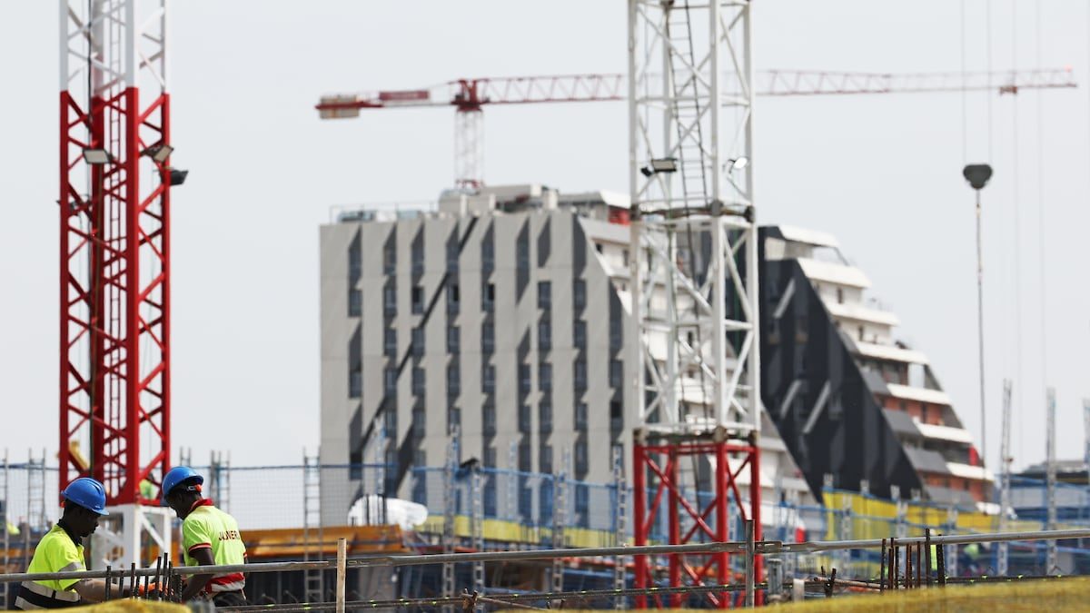 La construcción en España cae casi un 10% interanual, muy por encima del 2% de media europea