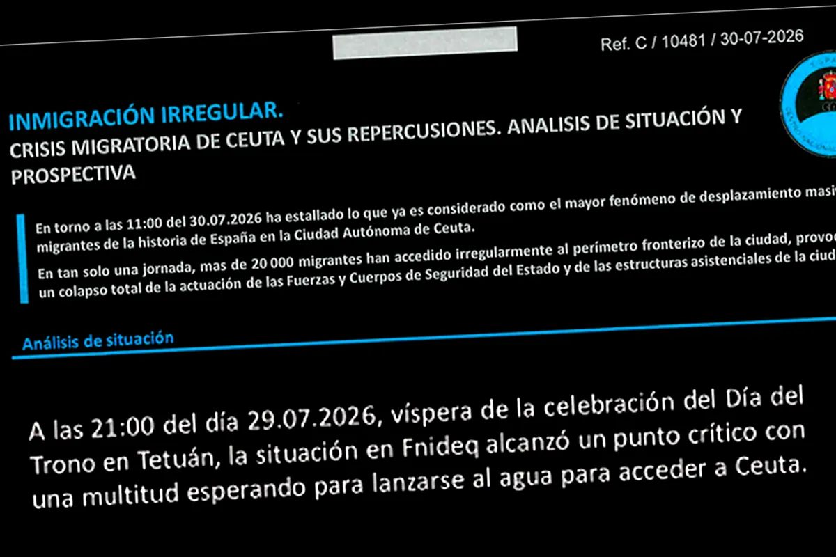 "Punto crítico": el CNI advirtió a la Delegación del Gobierno de que "una multitud espera para lanzarse al agua" a las…