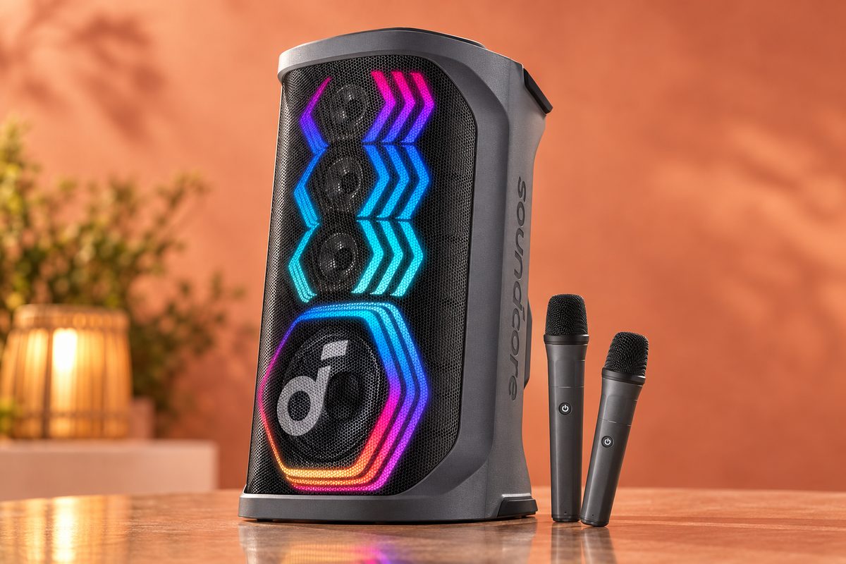 Soundcore Rave 3S a 239,99€, karaoke da 200W con due microfoni
