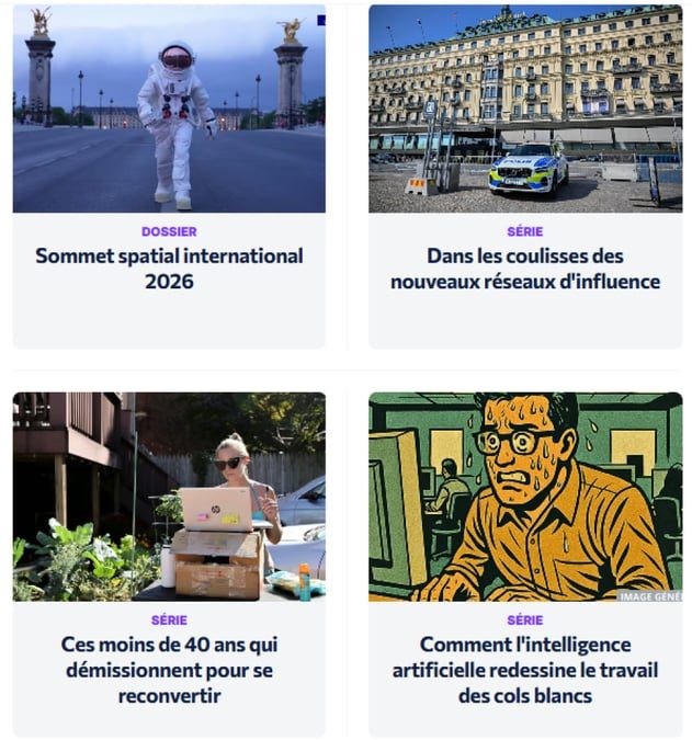 Comment retrouver les dossiers thématiques et séries de La Tribune ?