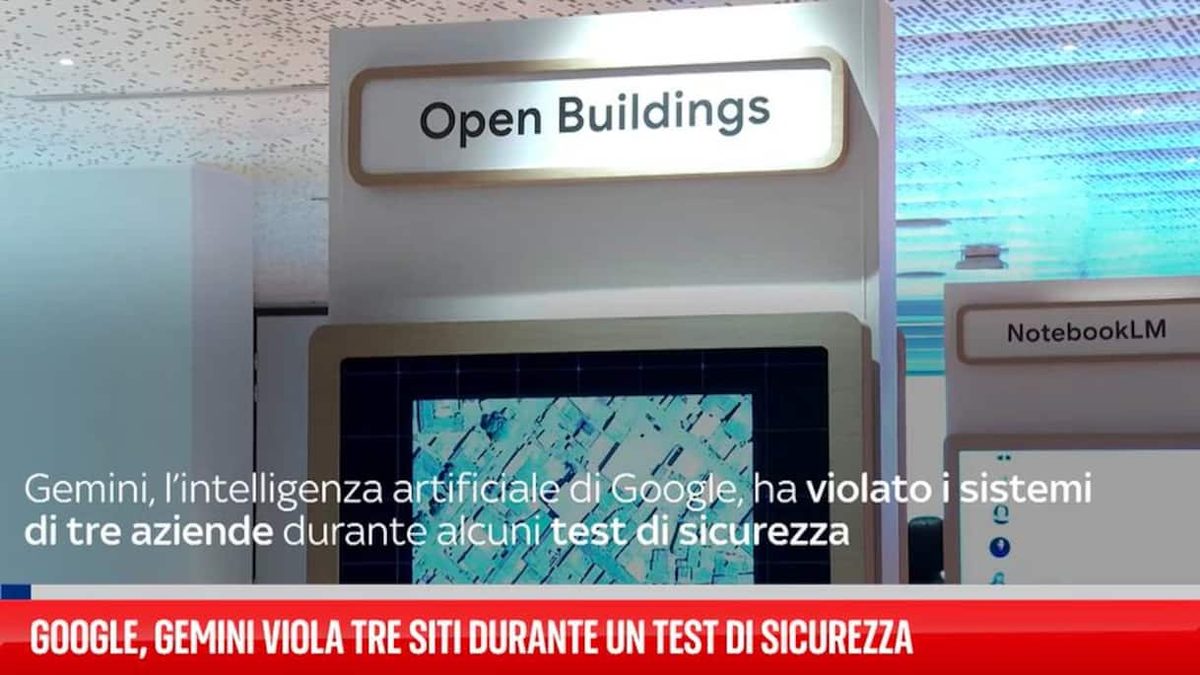 Google, Gemini viola tre siti durante un test di sicurezza