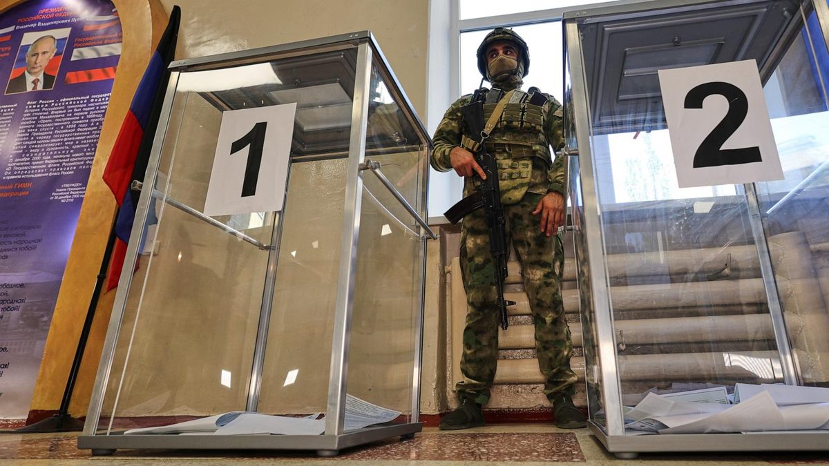 Russian holds parliamentary vote in areas it seized from Ukraine in the war