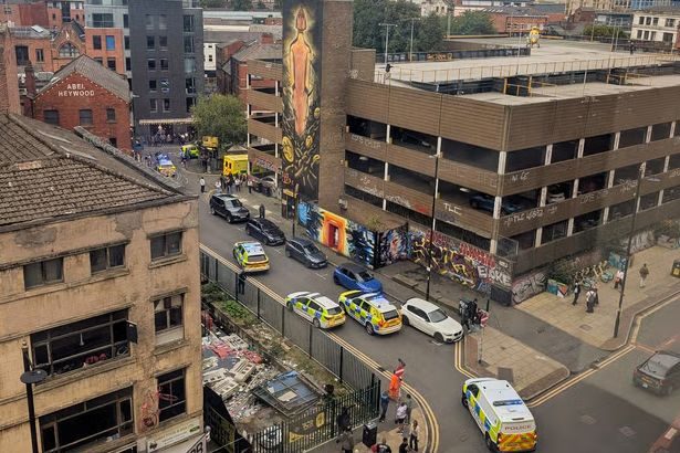 Northern Quarter live: Air ambulance lands on top of Manchester car park and street is shut off