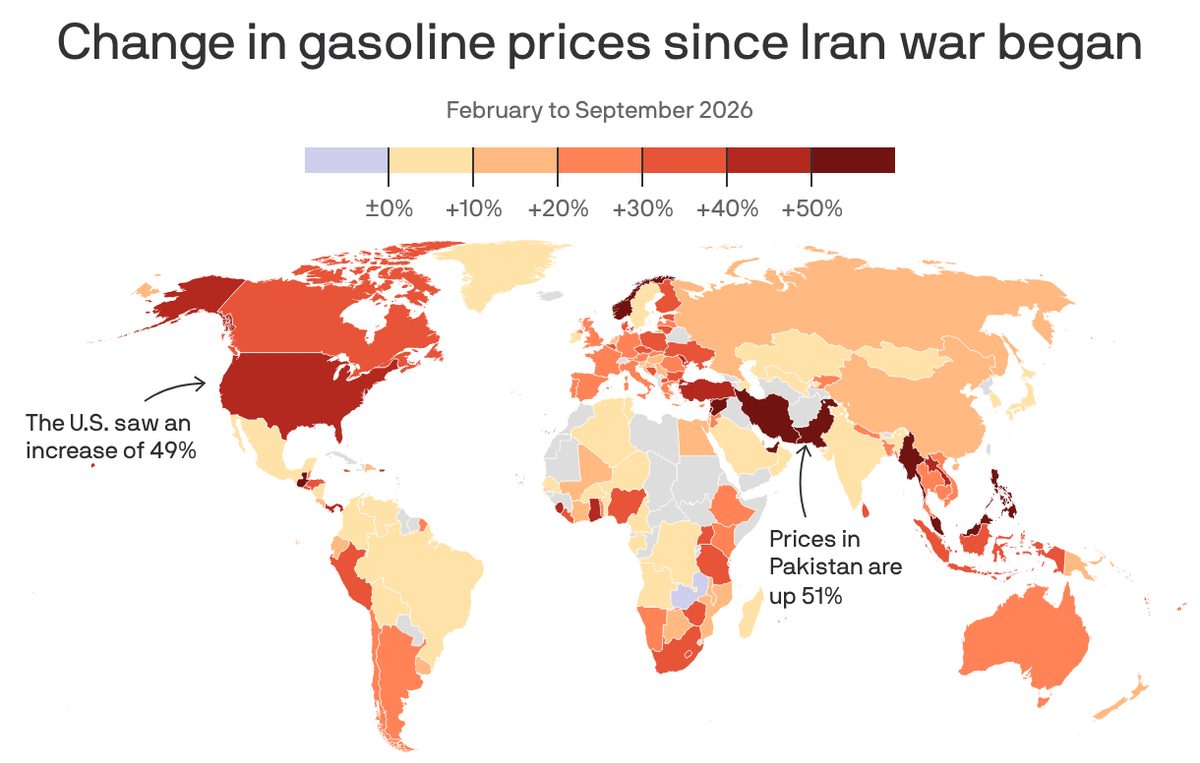 Iran war causes global pain at the pump