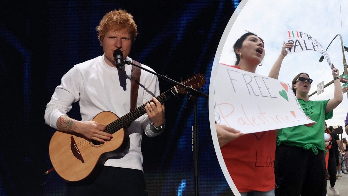 Ed Sheeran bijna in tranen tijdens eerste concert na ophef rond Macklemore: ’Ik maak fouten en het spijt me enorm’