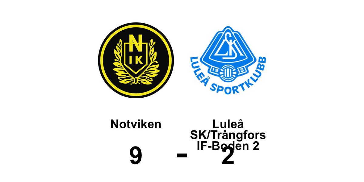 Målfest för Notviken på hemmaplan mot Luleå SK/Trångfors IF-Boden 2
