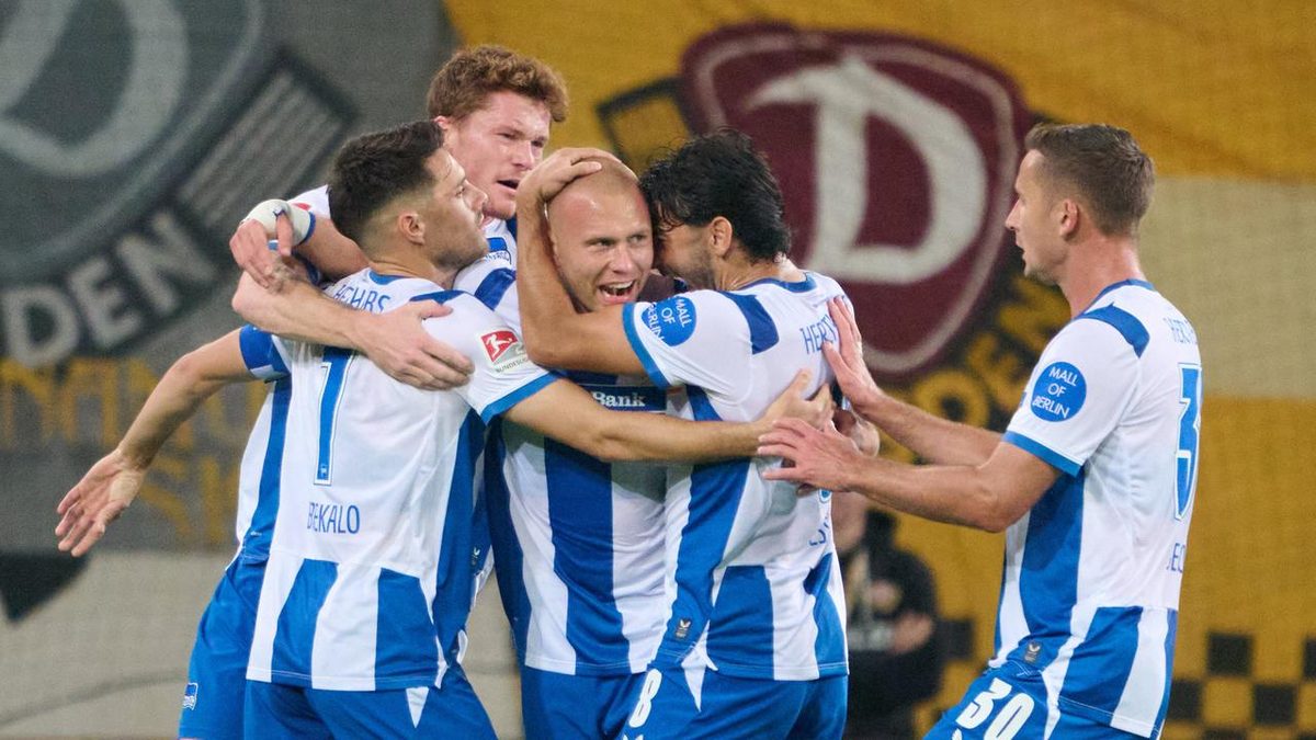 2. Fußball-Bundesliga: Hertha BSC gewinnt auch bei Dynamo Dresden