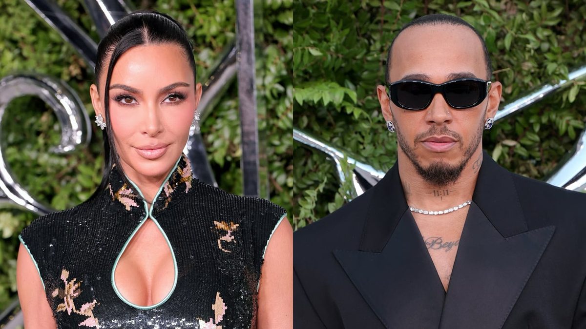 Kim Kardashian & Boyfriend Lewis Hamilton Coordinate in Saint Laurent Looks at Lucas Museum Of Narrative Art Opening Ni…