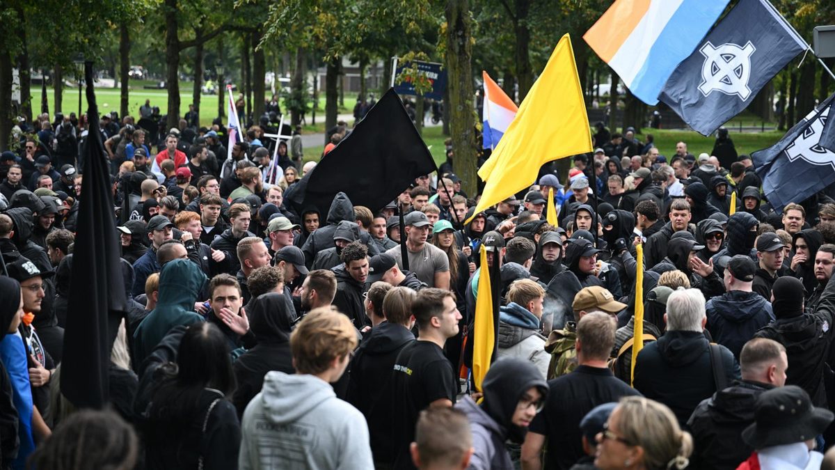 Dutch riot police break up far-right protest in The Hague after violence erupts
