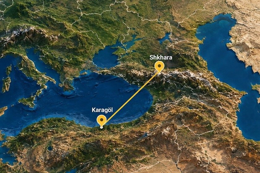La "línea de visión" más larga de todo el planeta: una fotografía real de Turquía vista a 500 kilómetros desde el Cáuca…