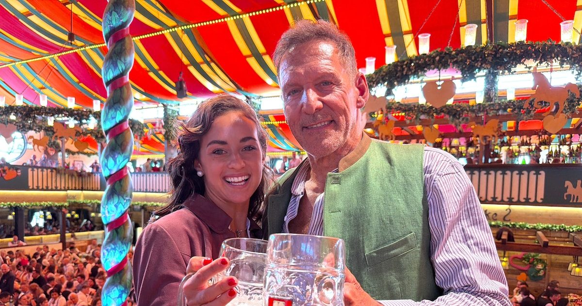 Ralf Moeller feiert mit Playmate Laura Engelmann auf dem Oktoberfest