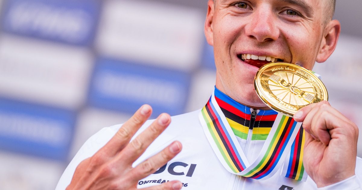 Quatrième titre de champion du monde de contre-la-montre pour Evenepoel : "C’est incroyable de réussir ce quatre à la s…