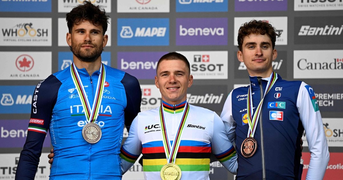Filippo Ganna a une nouvelle fois reconnu la supériorité d’Evenepoel au chrono : “Je ne suis pas un boulet de canon com…