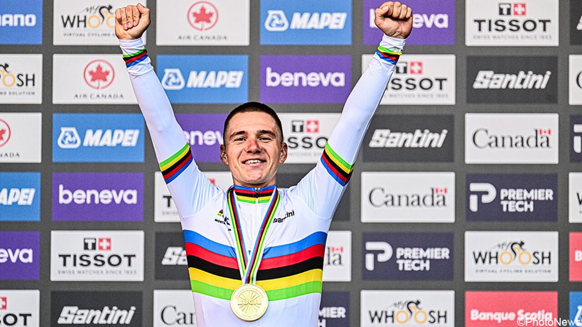Remco Evenepoel was nog maar eens soeverein tegen de klok: "Mijn beste tijdrit ooit? Oei, dat is snel rondgegaan"