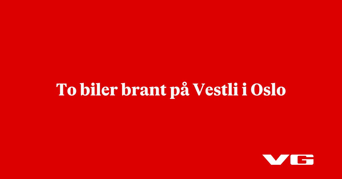 To biler brant på Vestli i Oslo