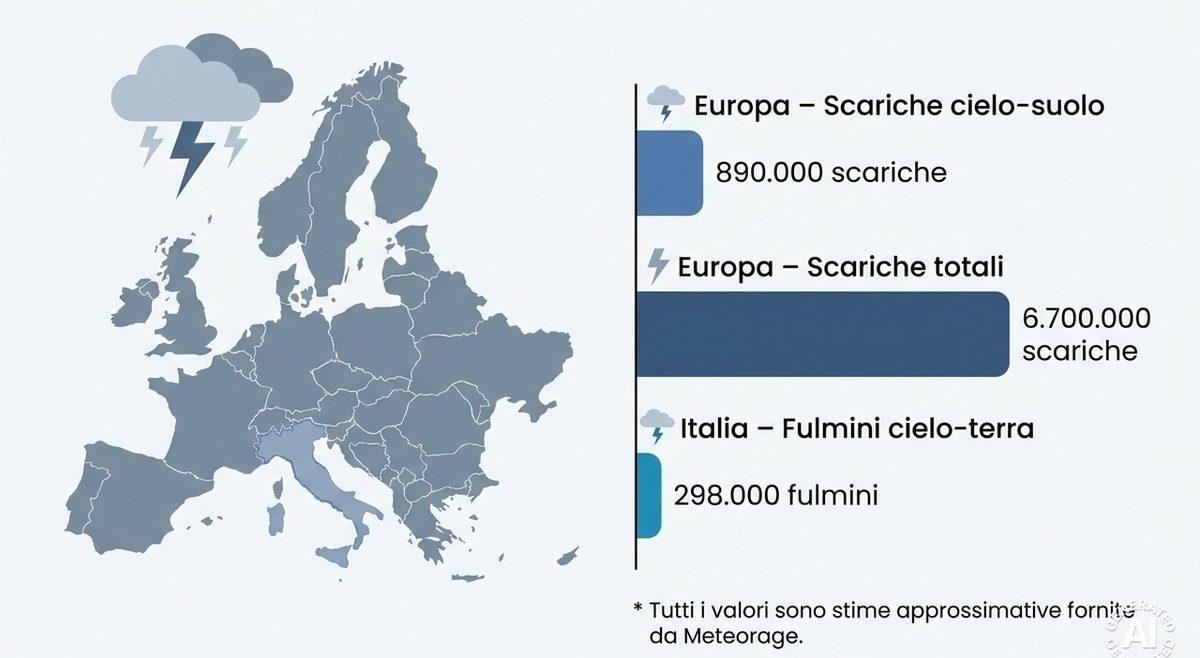 «Italia sempre più colpita dai fulmini». Dall'aria fredda al mare caldo: ecco perché si formano