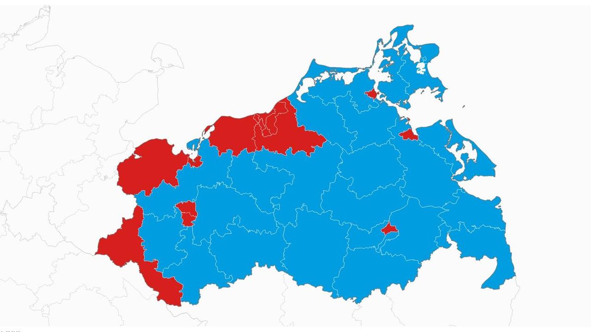 Mecklenburg-Vorpommern: Wahlkarte zur Landtagswahl 2026