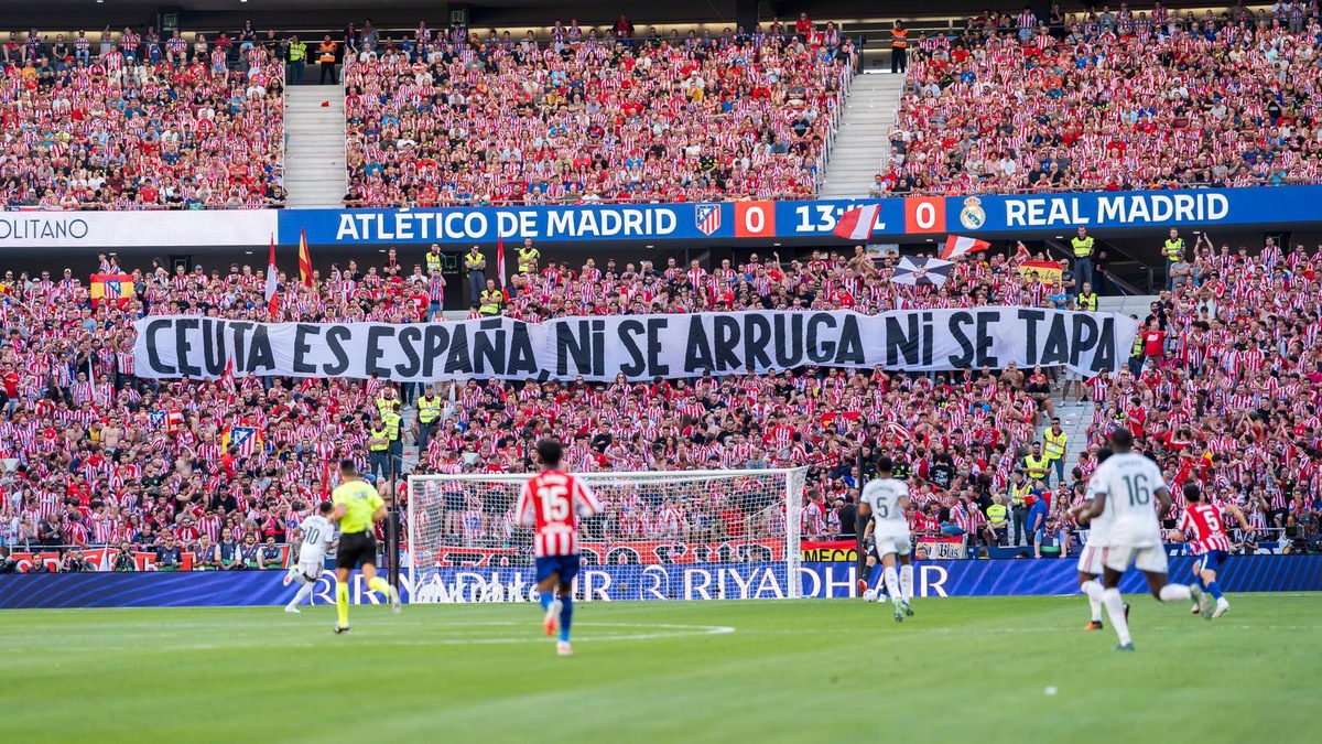 Les ultras de l’Atlético Madrid répondent à Kylian Mbappé sur Ceuta avec une banderole forte