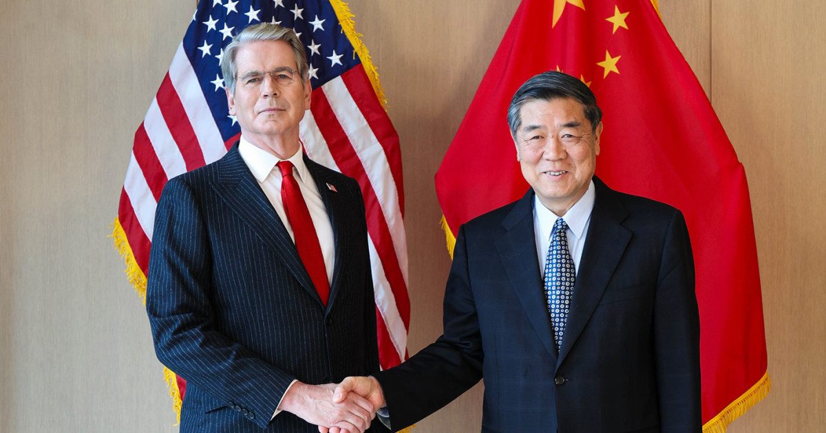 U.S. proposes exchanging AI safety alerts with China, Bessent says