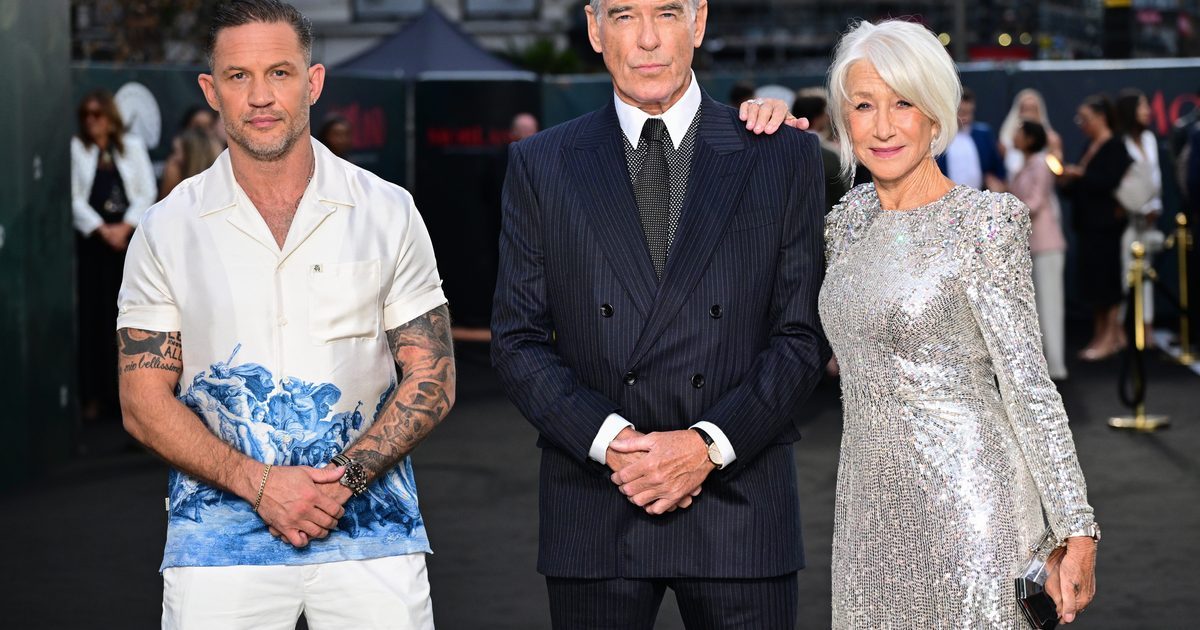 MobLand star Pierce Brosnan addresses Tom Hardy reports as stars unite on red carpet