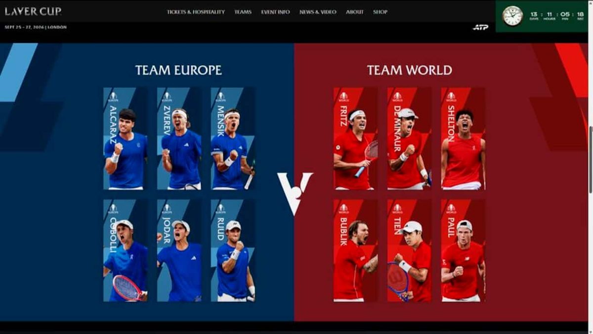 Team Europe e Team World si sfidano alla Laver Cup su Sky