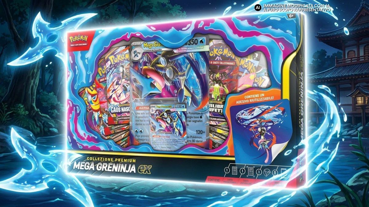 Amazon: ottimo sconto sulla collezione carte Pokémon Mega Greninja-ex (senza invito)
