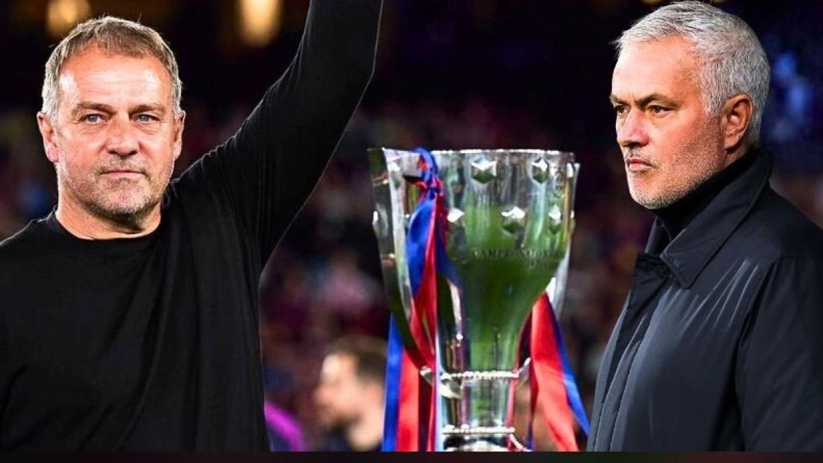 No hubo encuentro Flick-Mourinho