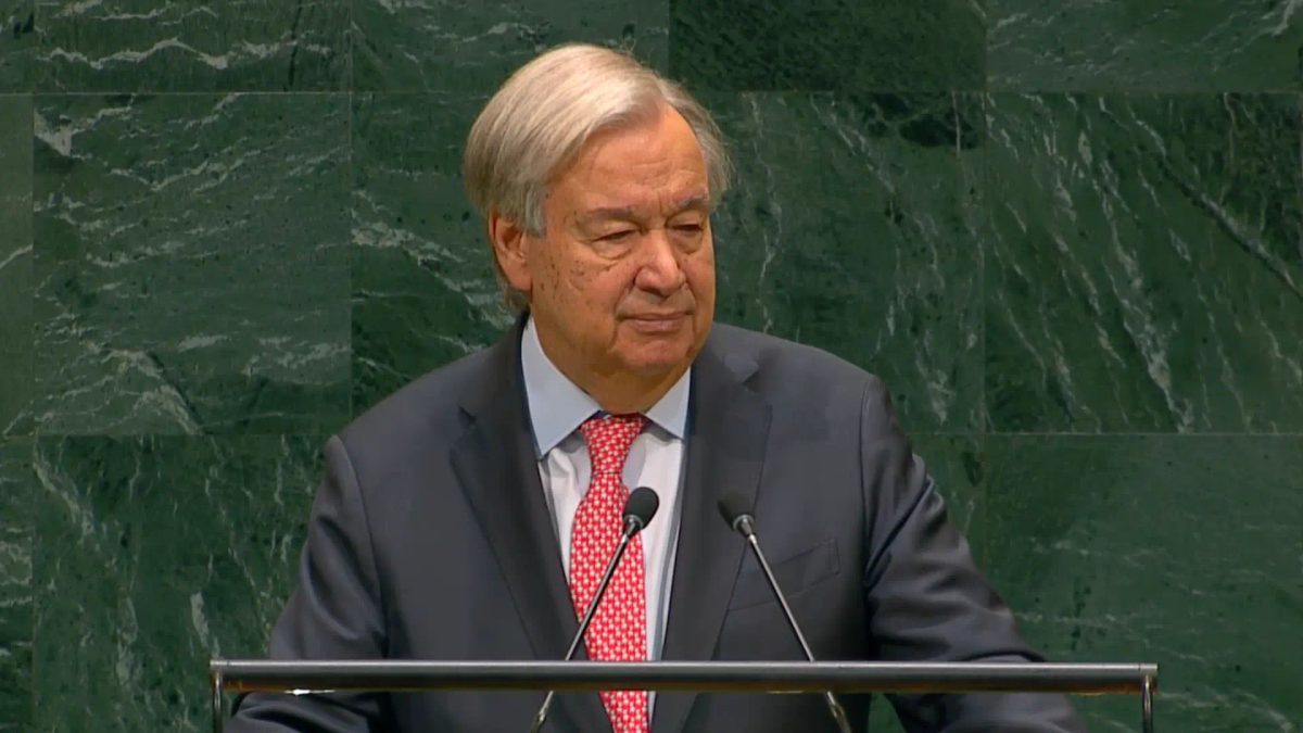 Guterres alerta de que el poder "está fuera de control" en el mundo actual y confronta dos modelos: "La ley o la fuerza"
