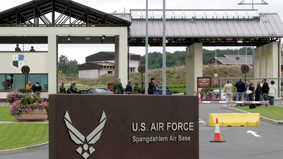 A US military plane crashes near a US air base in Germany, injuring the pilot