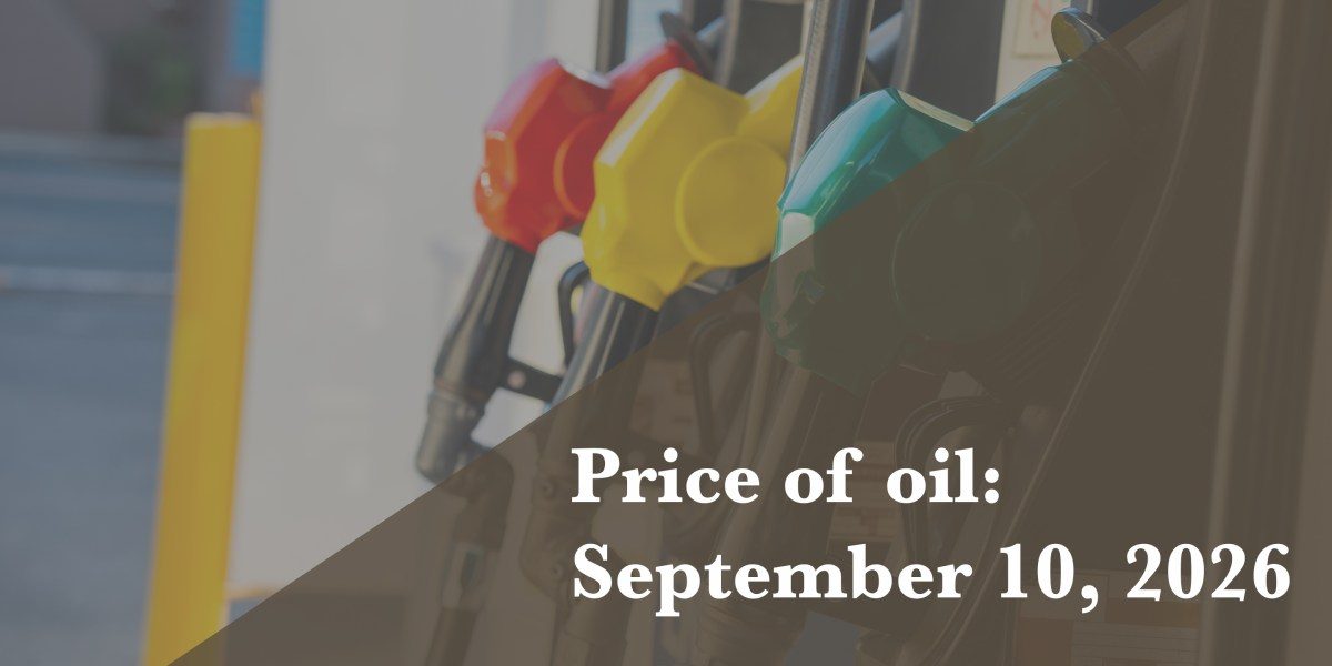 Current price of oil as of September 10, 2026
